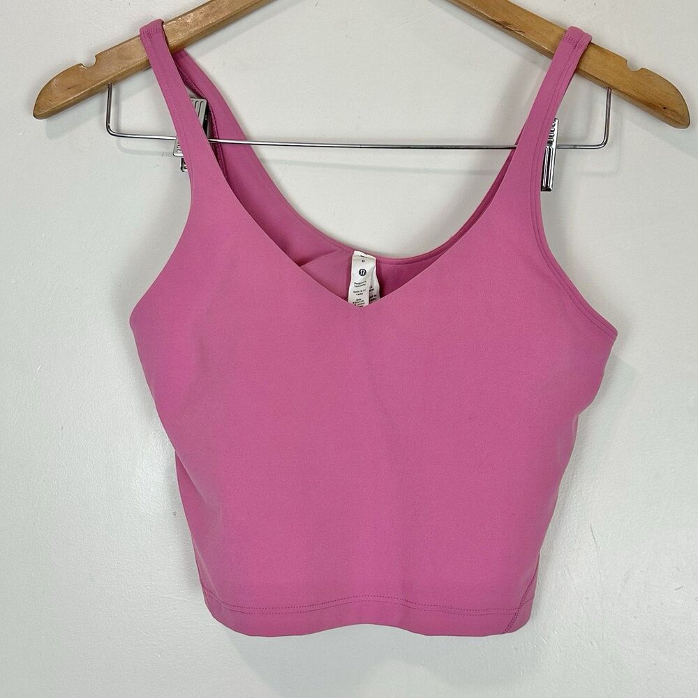 Lululemon Align Cropped Tank Top Pink Blossom Size 8 A/B Cups